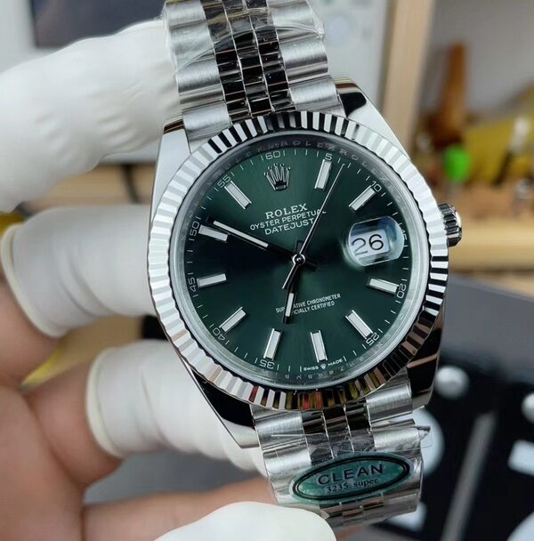 VS Rolex 41 Green Log 126333 Steel Strip