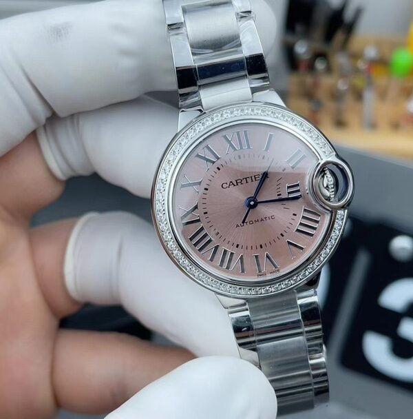 AF Cartier Diamond Ring Powder Balloon Steel Belt