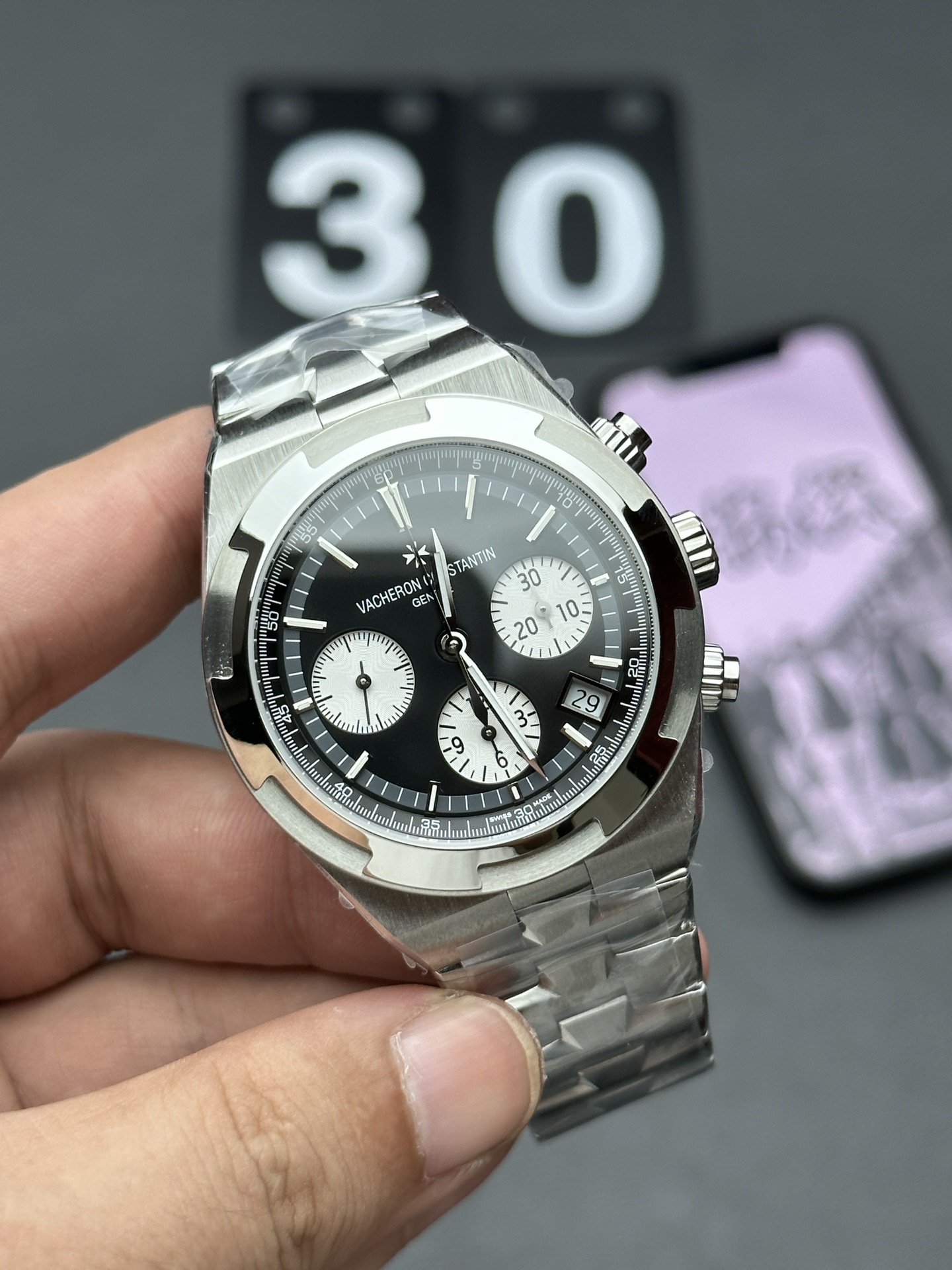 8F Vacheron Constantin 5500V steel strip black plate
