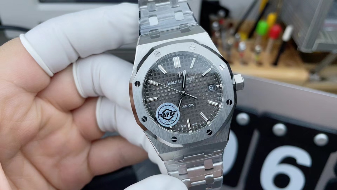 APS Audemars Piguet Royal Oak 15450ST Steel Belt Ash Plate