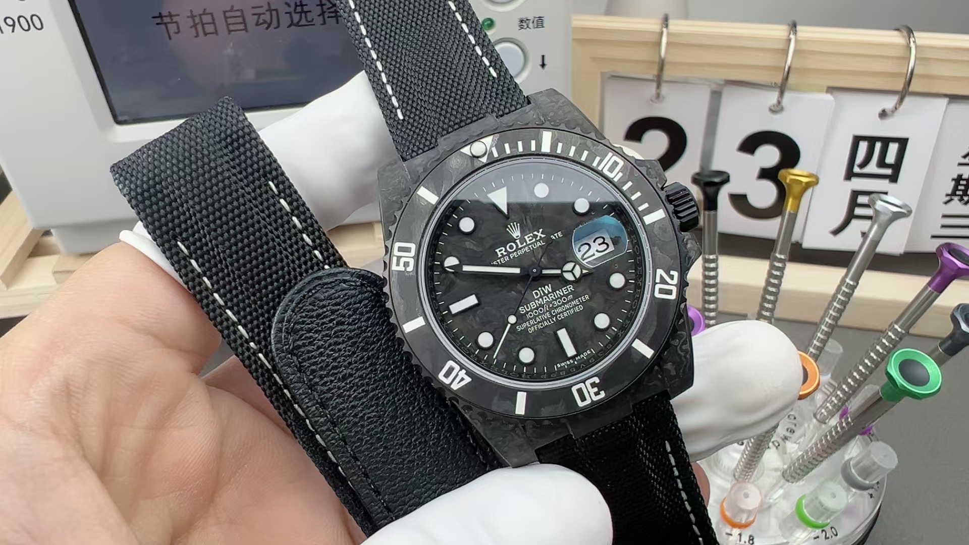 VS Rolex DIW Water Ghost Nylon Fabric Band