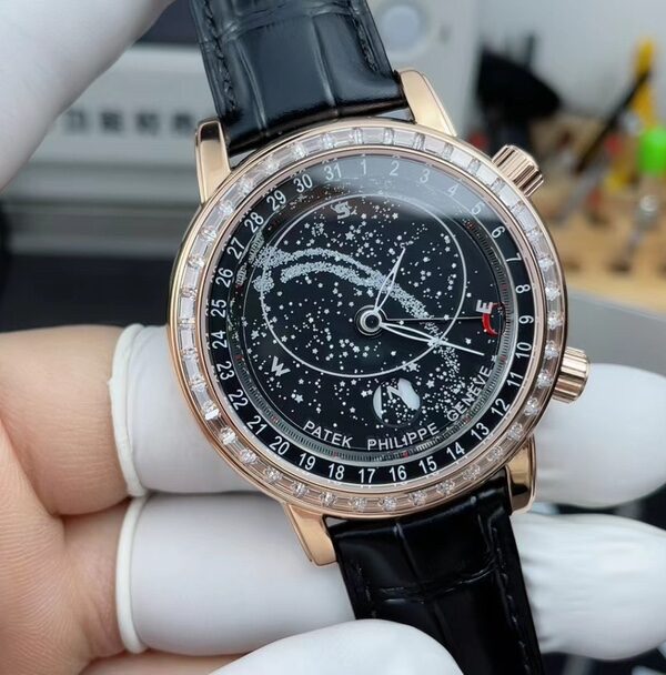 PP Patek Philippe rose gold star 6104G belt black disc