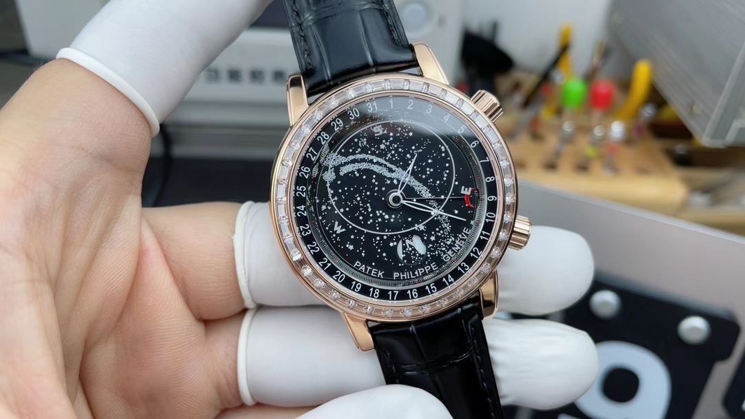 PP Patek Philippe rose gold star 6104G belt black disc