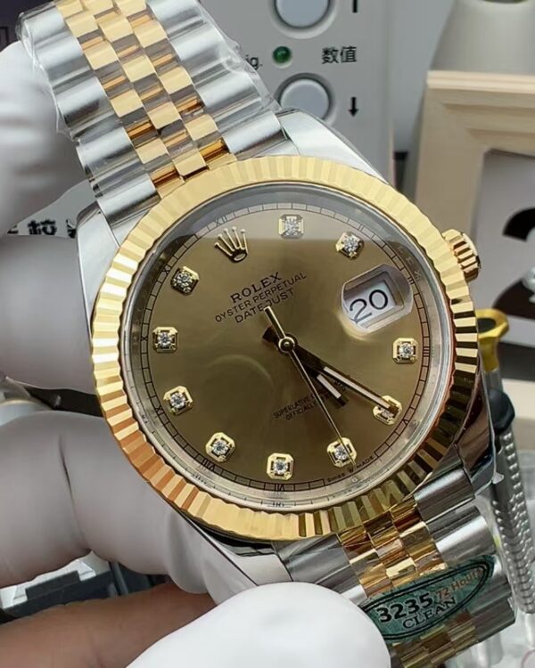 C Rolex gold diary 41MM 126333 steel belt gold plate