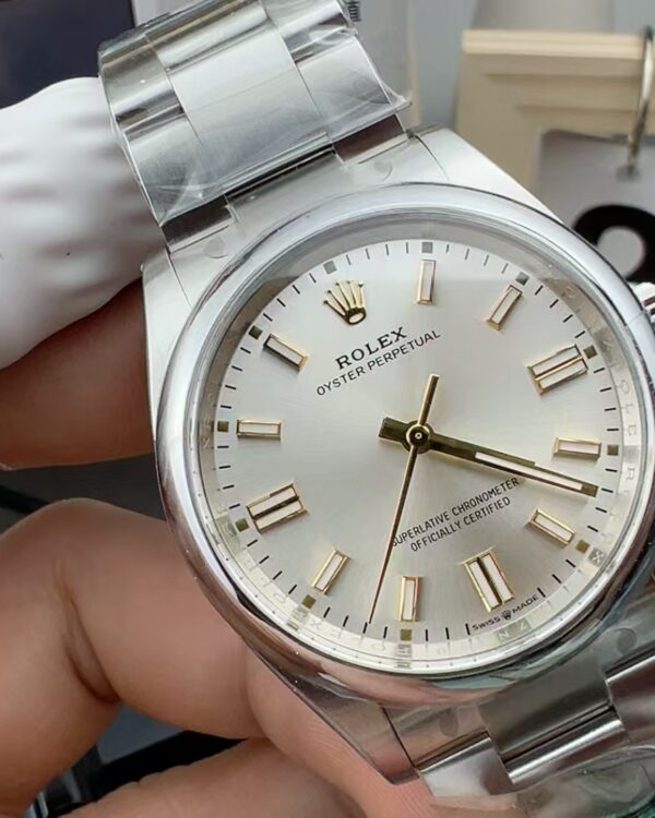 C36 Rolex Perpetual 126000 Steel Belt Silver Plate