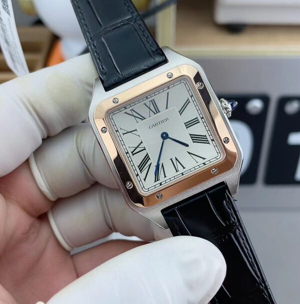 AF Cartier Santos WSSA0010 belt white disc