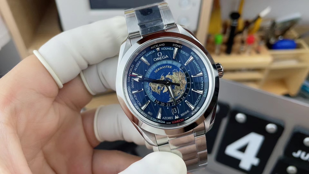 VS Omega Map Seahorse Steel Belt Blue Plate