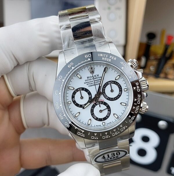 C Rolex 4130 Panda Di 116500LN Steel Strip White Plate