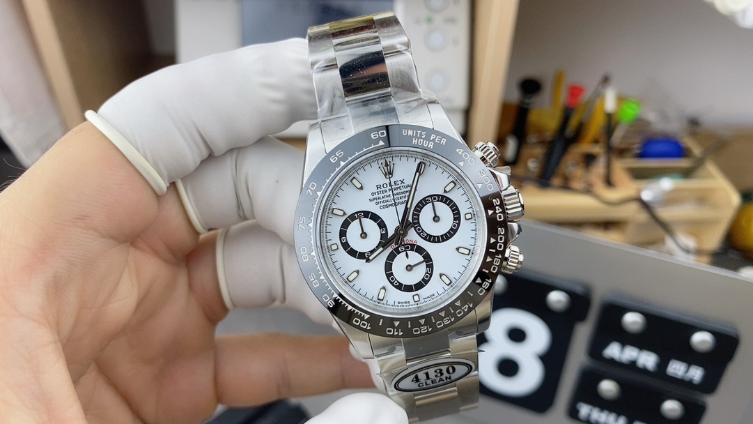 C Rolex 4130 Panda Di 116500LN Steel Strip White Plate