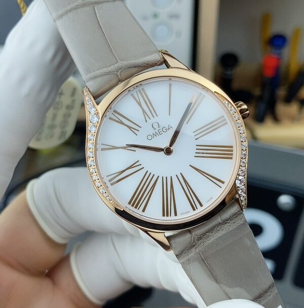 Original order Omega rose gold 69 female diefei   White belt disc