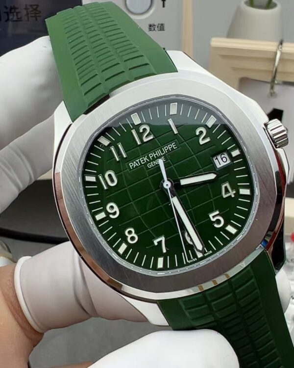 3K Patek Philippe avocado grenade rubber strap green plate