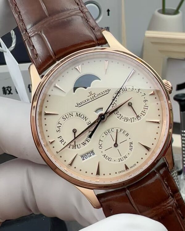 Factory J Breguet rose gold perpetual calendar 5327BR belt white plate