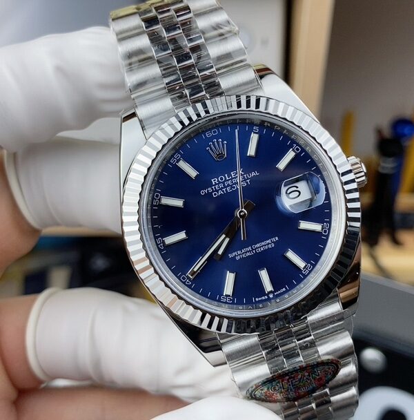 C Rolex 41MM blue face diary 126334 steel strip blue disk