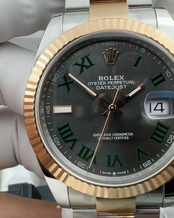 C Rolex gold diary 126333 steel belt gold gray plate