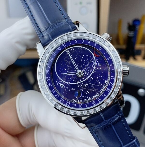 PP Patek Philippe Star Watch 6104 Belt Blue Disc