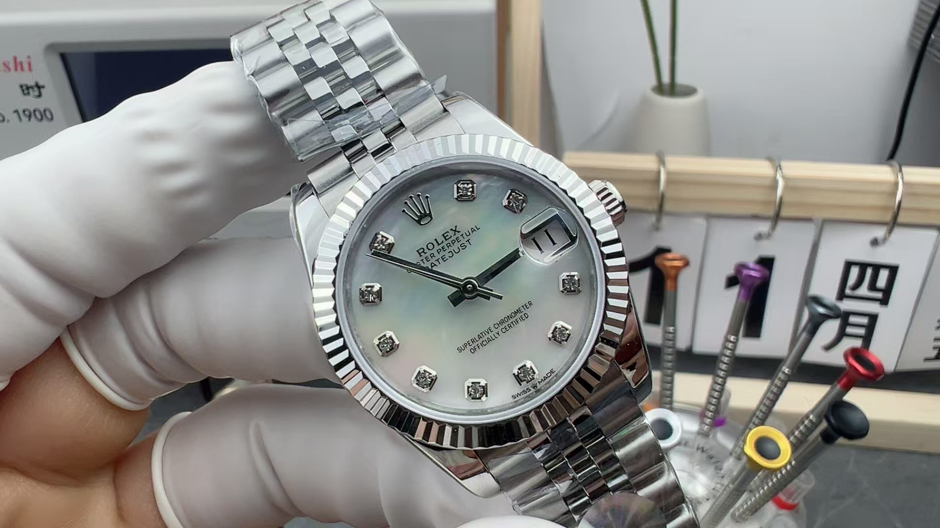 A+ Rolex Fritillaria Female Diary 31MM 278274 Steel Belt White Plate