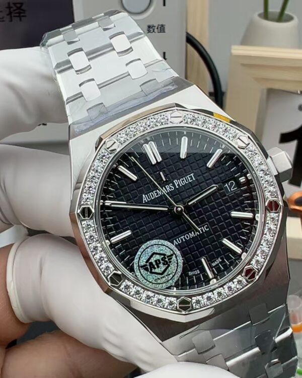 APS Audemars Piguet Royal Oak 15451ST Steel Strip Black Plate