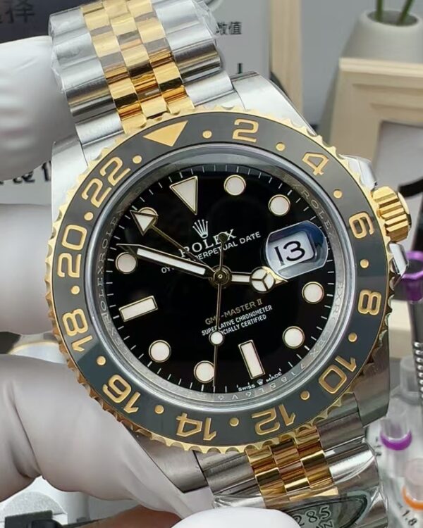 C Rolex 126711CHNR room gold preserved egg ring steel belt black plate