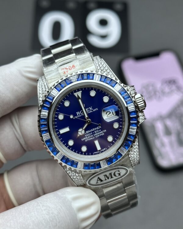 GF Rolex 116610LN Steel Band Drill Ring Blue Water Ghost