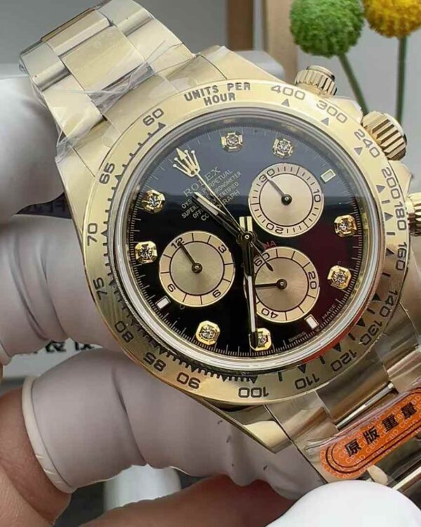 CBD Factory Rolex Daytona 126508 counterweight Jindi steel strip gold black plate