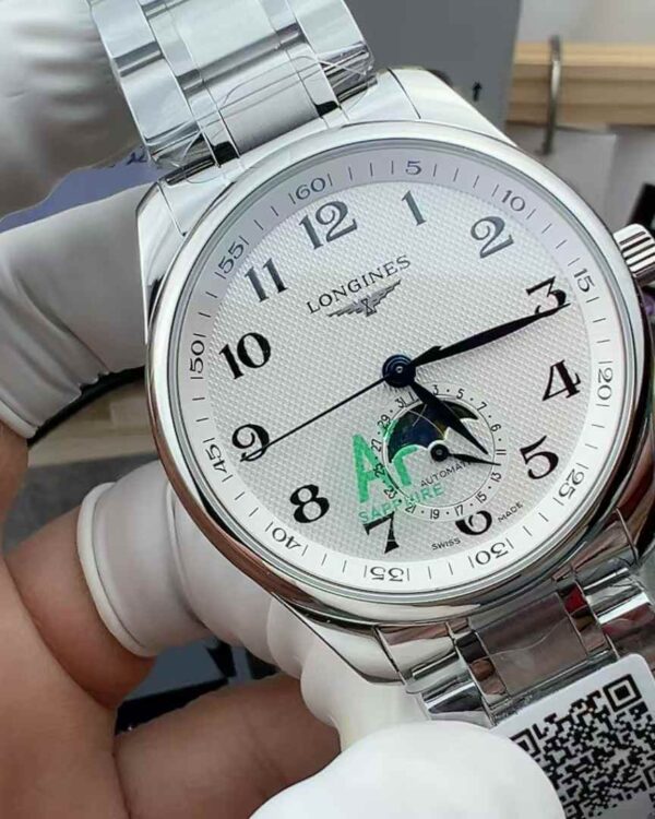 AF Factory Longines Watch Famous Craftsman Moon Phase 40MM Steel Belt White Plate