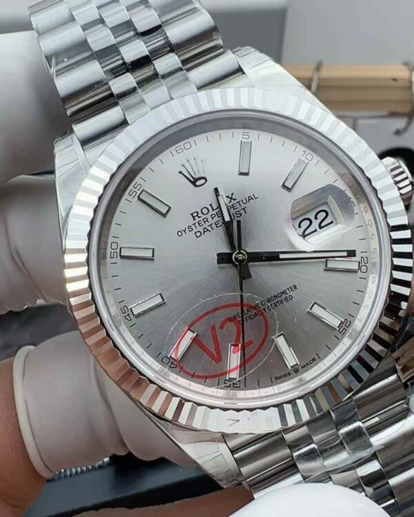 VS Factory Rolex 126334 silver-faced diary steel strip silver plate