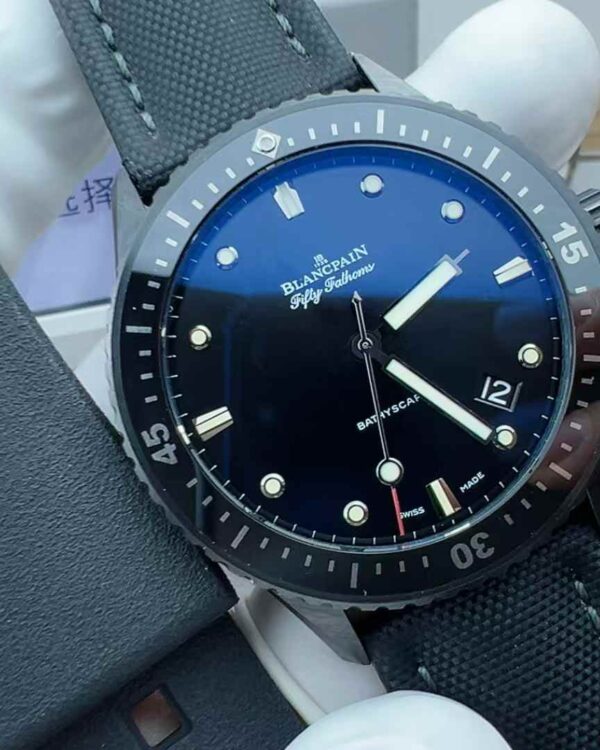 GS Factory Blancpain Ceramics 50-inch canvas composite rubber strap blue plate