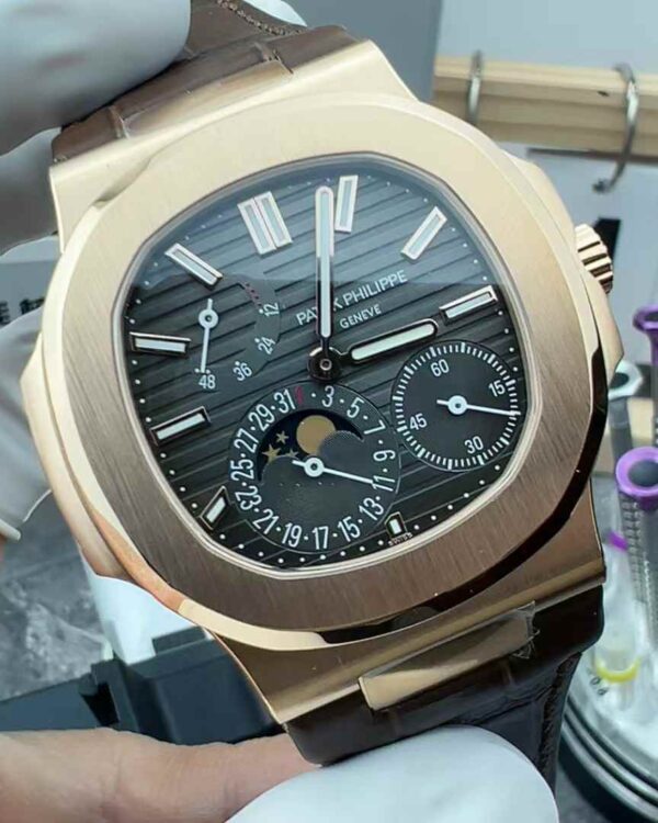 PPF Factory Patek Philippe watch 5712 rose gold belt black plate