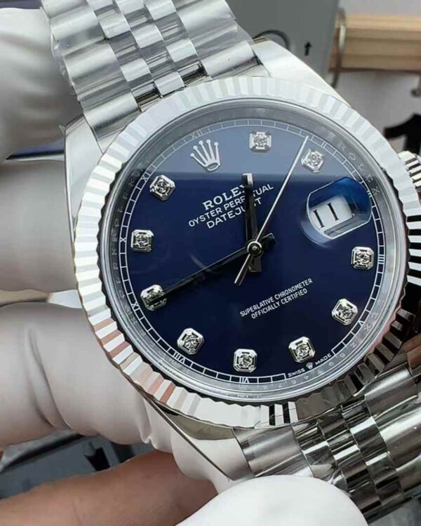 V Factory Rolex 126334 blue drill log steel strip blue disk drill face
