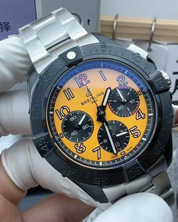 BLS Factory Breitling Timing Steel Strip Orange Plate
