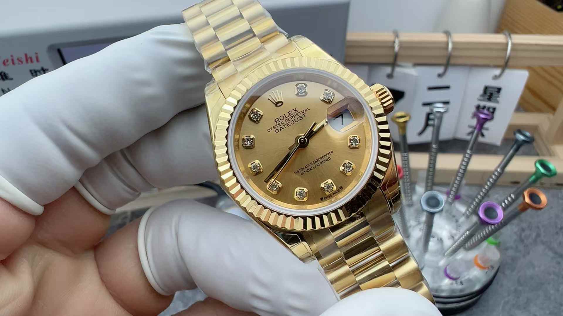 GS Factory Rolex 128238 28MM gold diary gold plate