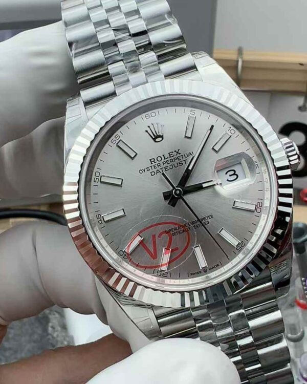 VS Factory Rolex Log 126300 Steel Belt Silver Plate