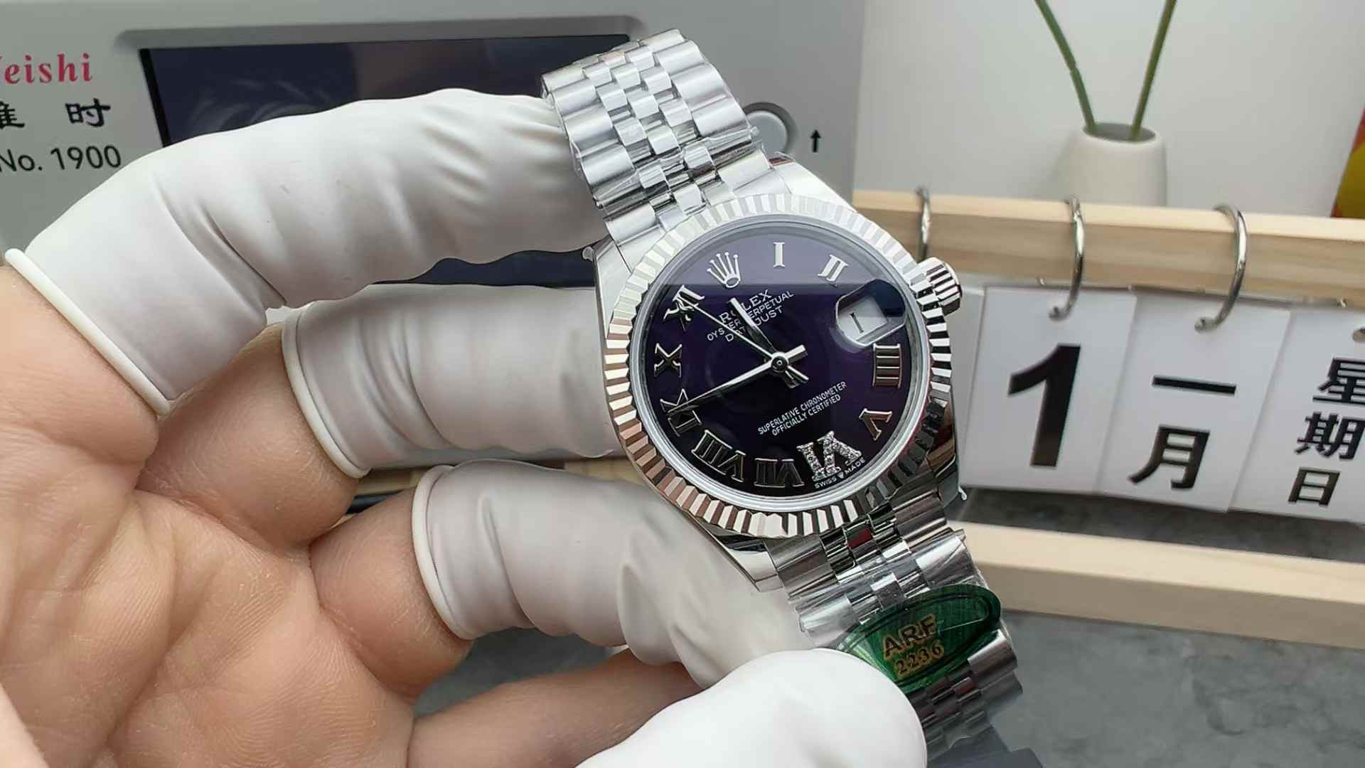 ARF Rolex 278274 31MM purple-faced female diary steel strip