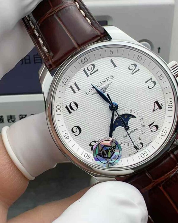 APS Longines Famous Craftsman Moon Phase Belt White Disc