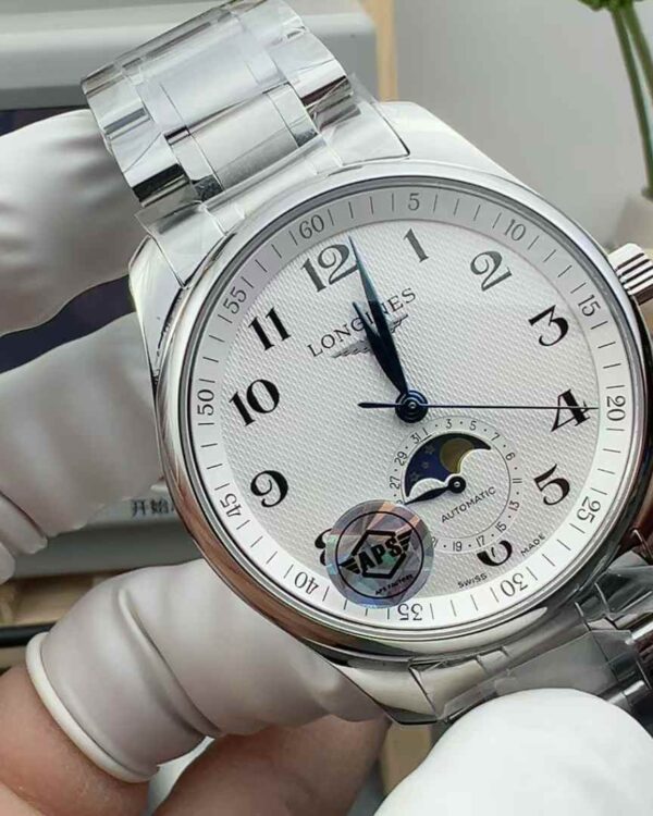 APS Longines moon-phase steel strip white plate