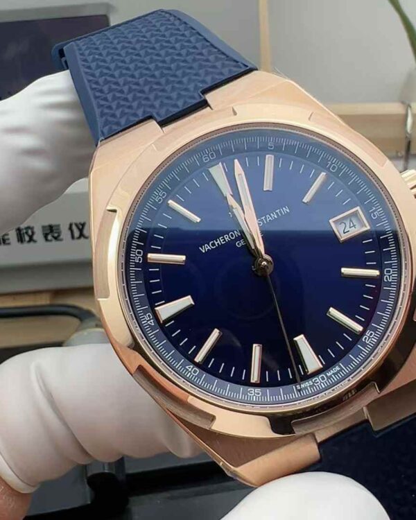 MKS Vacheron Constantin V4500 rose gold blue rubber belt blue plate