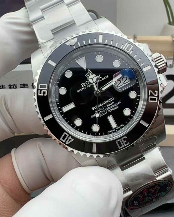 V Rolex 126610 3135 Movement Nigger Steel Band Black Plate