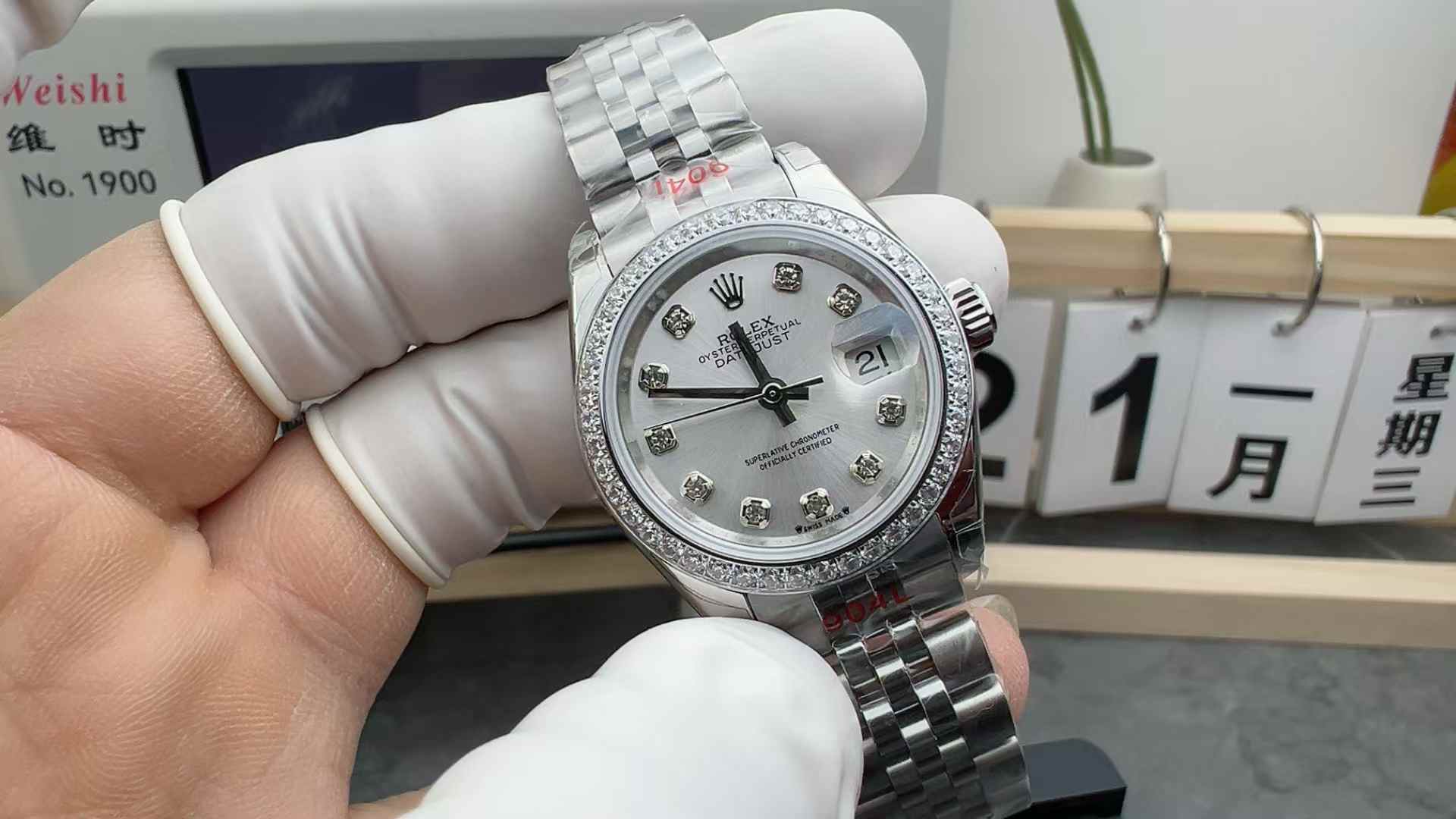 GS Rolex 279384 Drill Ring 28MM Female Journal Steel Belt