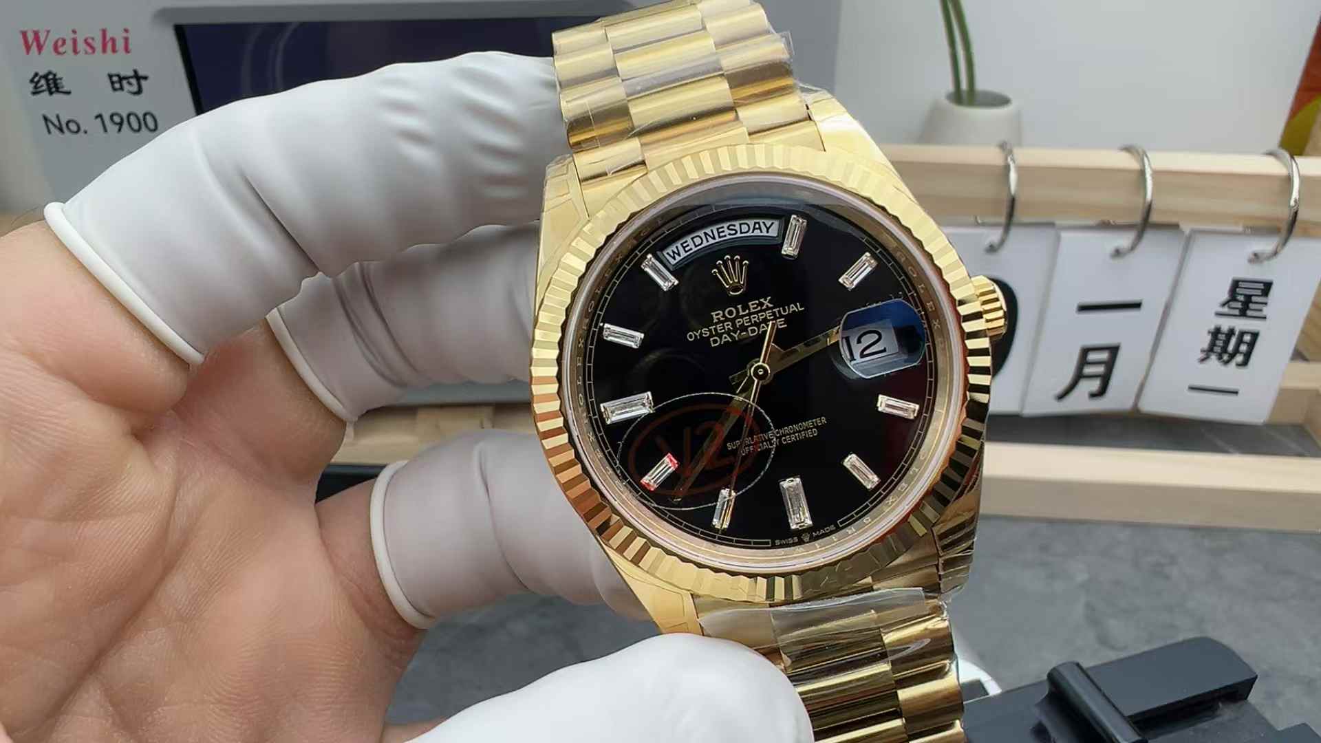 VS Rolex Log M228238 v2 Counterweight Black Rock Sugar Steel Belt Black Plate