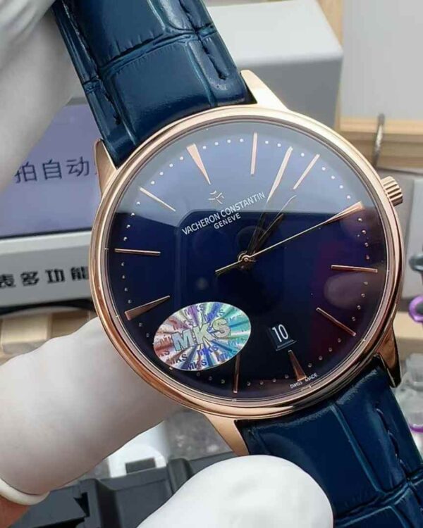 Vacheron Constantin rose gold blue inheritance belt blue disc