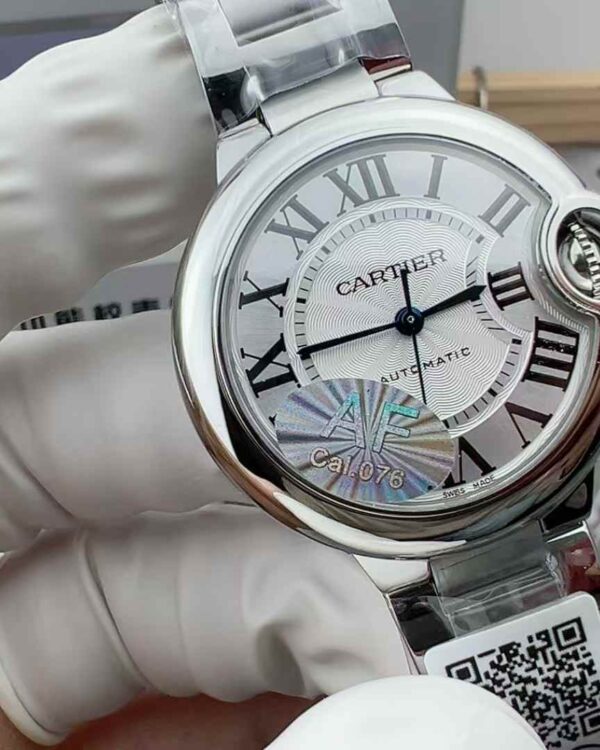 AF Factory Cartier blue balloon white face 33MM domestic 076 movement steel strip