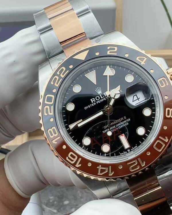 VS Factory Rolex Log 126711 Counterweight Edition Root Beer Ring Steel Belt Black Plate