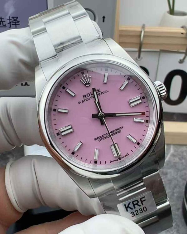 KRF Factory Rolex 126000 36MM pink surface permanent moving steel strip