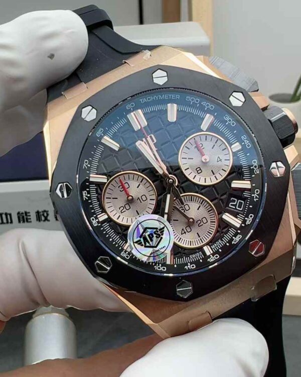 APS Factory Audemars Piguet Royal Oak 4 Offshore 26420 Rubber Belt Black Plate