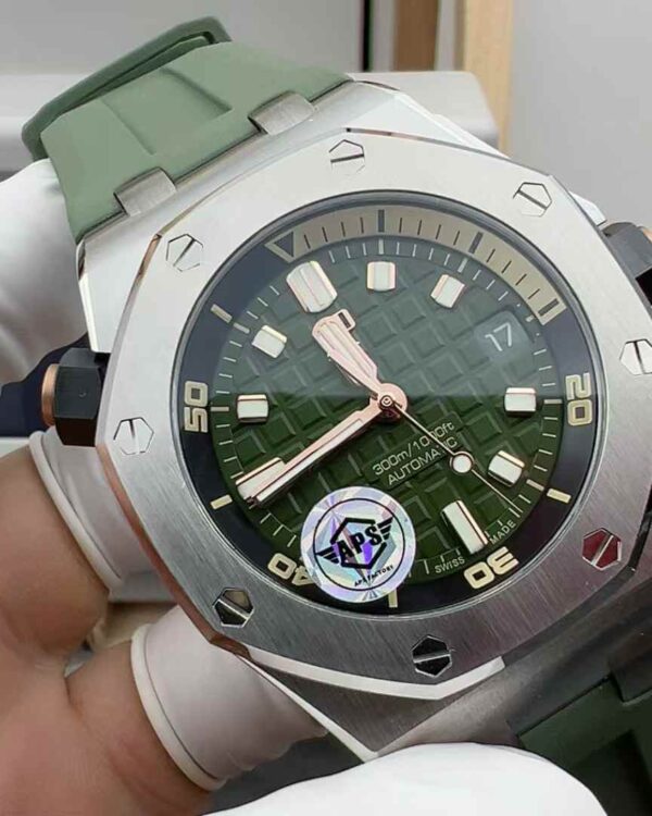 APS Factory Audemars Piguet Royal Oak 15720 Green Disc Rubber Band
