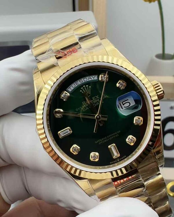 TWS Factory Rolex Log 128238 36MM Double Calendar DD Steel Belt Green Plate