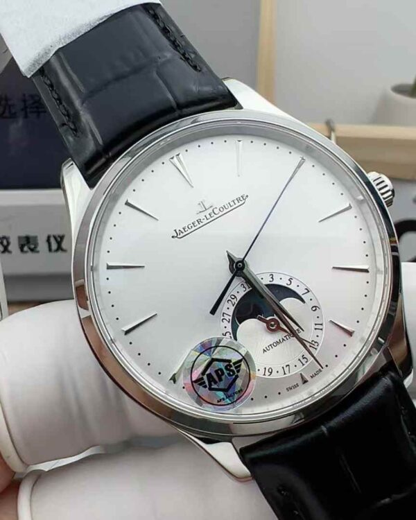 APS Jaeger-LeCoultre White Moon Phase Belt White Plate