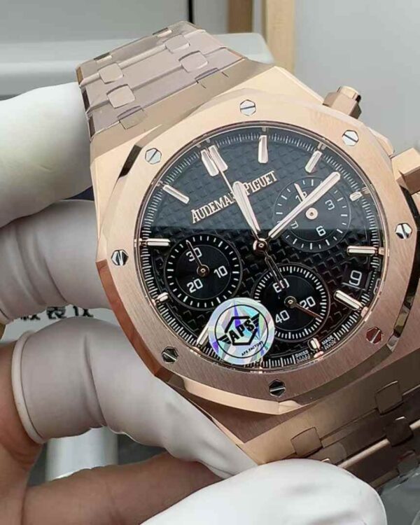 APS Audemars Piguet rose gold 26240 steel strip black plate
