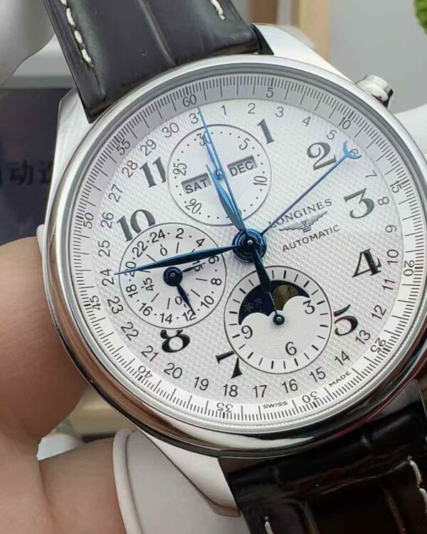GS Longines eight-needle belt white disc