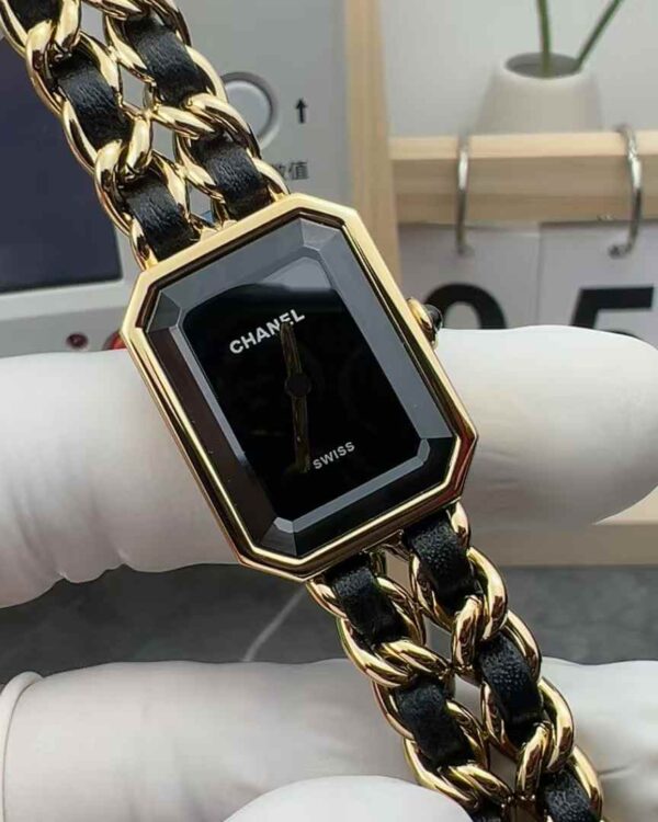 BV Factory Chanel rose gold small sugar cube steel strip black plate